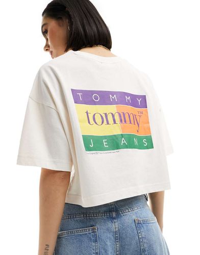 Crop top oversize à logo drapeau - Tommy Jeans - Modalova