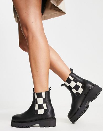 Bottines Chelsea en cuir à damier - Tommy Jeans - Modalova