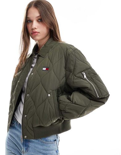 Bomber à matelassage ovale - kaki - Tommy Jeans - Modalova