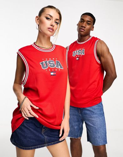 Débardeur unisexe avec logo USA au centre - Tommy Jeans - Modalova