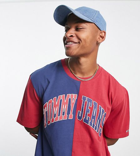 Exclusivité - Collegiate Capsule - T-shirt oversize en coton - Rouge et bleu - Tommy Jeans - Modalova