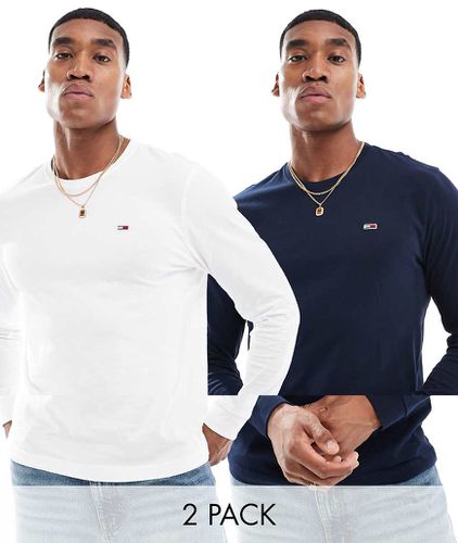 Lot de 2 t-shirts à manches longues avec logo - Tommy Jeans - Modalova