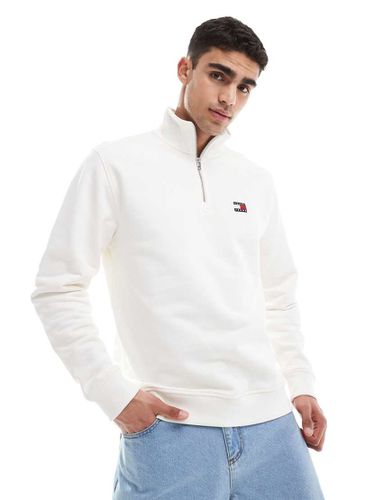 Sweat à col zippé avec logo écusson - Tommy Jeans - Modalova