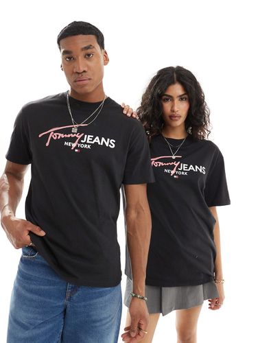 T-shirt unisexe coupe classique avec logo effet peint - Tommy Jeans - Modalova