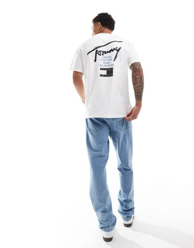 T-shirt avec imprimé signature style graffiti au dos - Tommy Jeans - Modalova