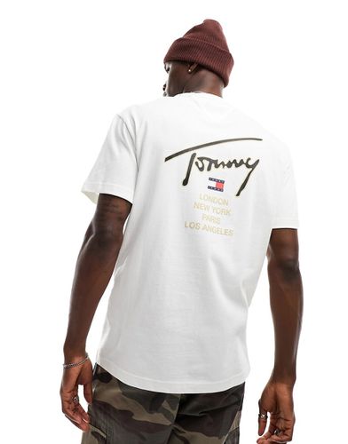 T-shirt classique avec logo emblématique au dos - et doré - Tommy Jeans - Modalova