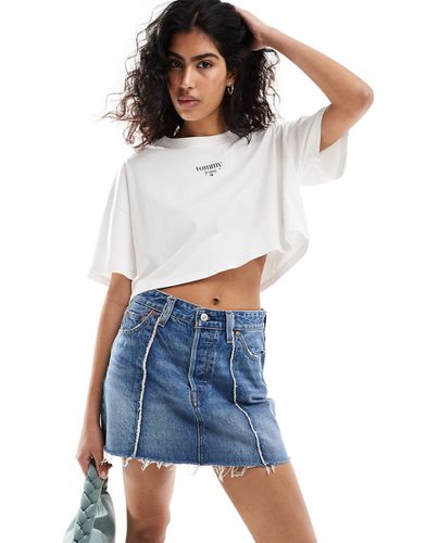T-shirt crop top oversize à logo - Tommy Jeans - Modalova