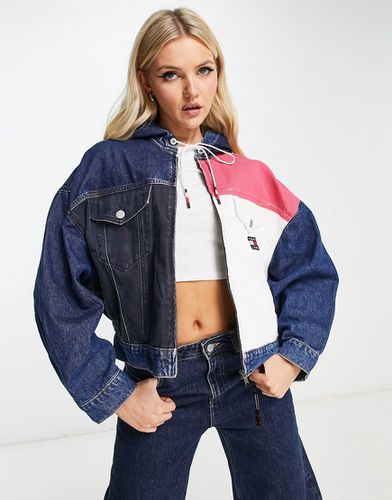 Veste oversize en jean à capuche - Multicolore - Tommy Jeans - Modalova