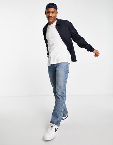Blouson Harrington en sergé - Bleu - Topman - Modalova