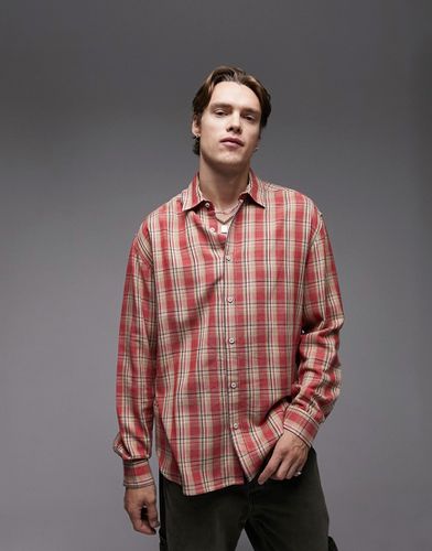 Chemise décontractée oversize à manches longues et carreaux - Topman - Modalova