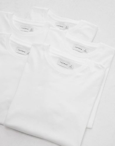 Lot de 5 t-shirts classiques - Topman - Modalova