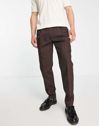 Pantalon coupe fuselée en sergé structuré - Topman - Modalova