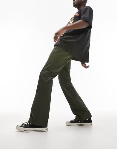 Pantalon droit et évasé - Kaki - Topman - Modalova