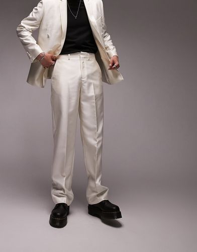 Pantalon large de costume à plis - Topman - Modalova