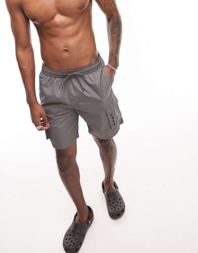 Topman - Short de bain cargo - Gris - Topman - Modalova