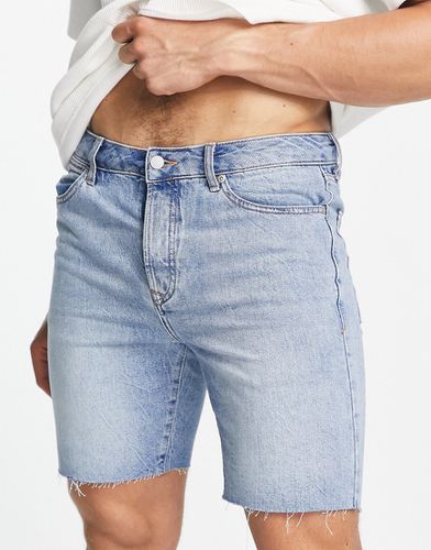 Short en jean slim - moyen délavé - Topman - Modalova