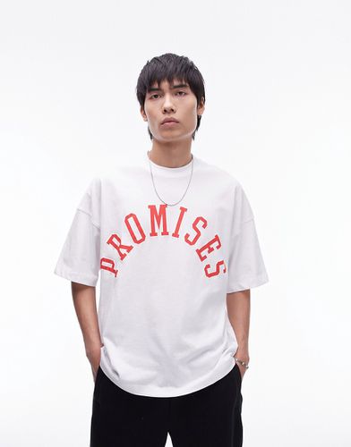 T-shirt à manches courtes ultra oversize avec imprimé Promises - Topman - Modalova