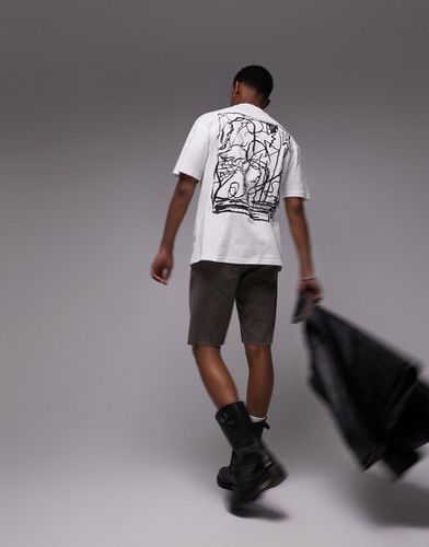 T-shirt oversize avec imprimé Why sur le devant et au dos - Topman - Modalova