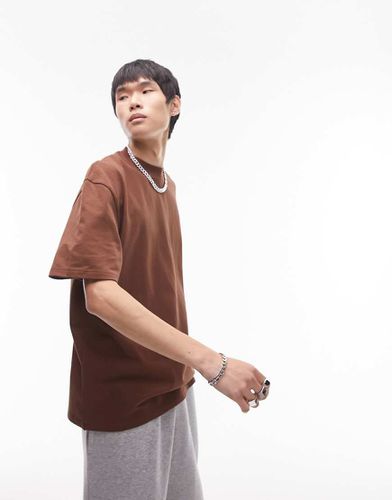 T-shirt oversize - Marron - Topman - Modalova