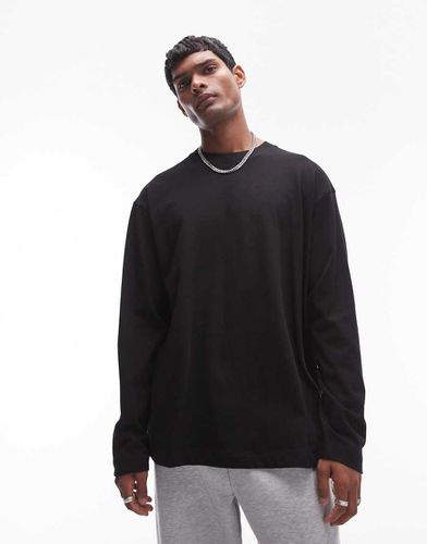 T-shirt oversize style skateur à manches longues avec coutures apparentes - Topman - Modalova