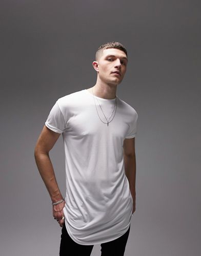 Topman - T-shirt long - Blanc - Topman - Modalova