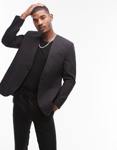 Veste de costume côtelée sans col - Topman - Modalova