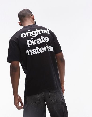 X The Streets - T-shirt oversize de qualité supérieure avec imprimé Pirate Material devant et au dos - Topman - Modalova