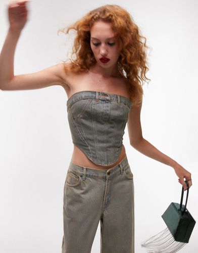 Top style corset en jean - authentique - Topshop - Modalova