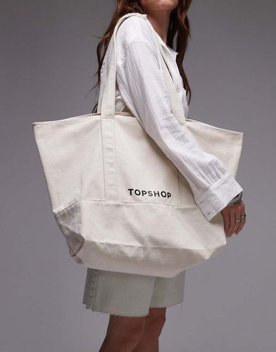 Tote bag en toile - Naturel - Topshop - Modalova