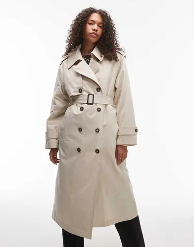 Trench-coat 2-en-1 en imitation peau de mouton - Taupe - Topshop - Modalova