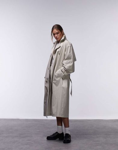 Trench-coat long - Taupe - Topshop - Modalova