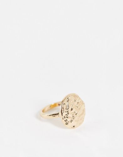 Bague à motif pièce martelée - Topshop - Modalova