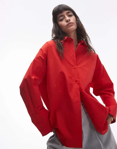 Chemise en popeline oversize - Topshop - Modalova