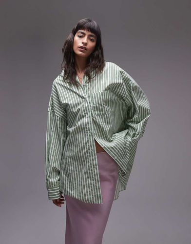 Chemise ultra oversize à rayures - Topshop - Modalova