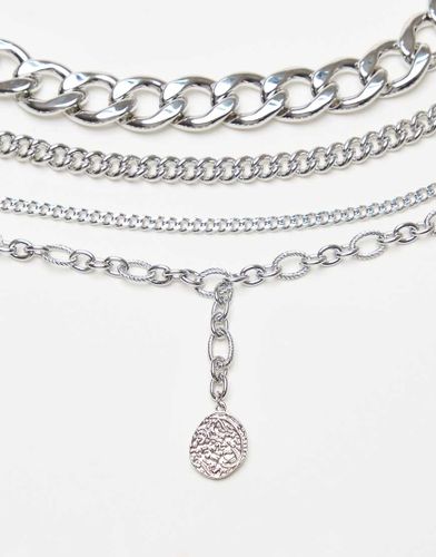 Collier épais à chaînes multiples - Topshop - Modalova