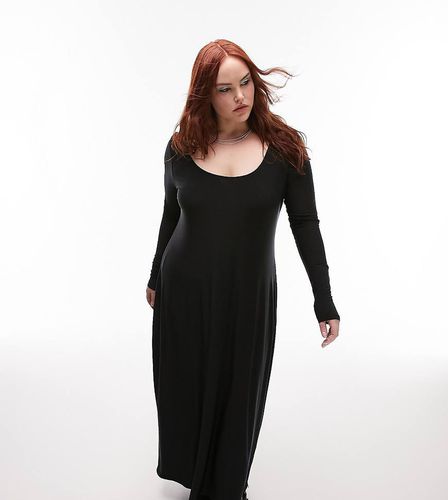 Curve - Robe mi-longue sculptante ultra douce à manches longues - Topshop - Modalova