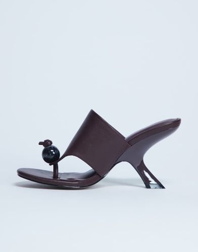 Isai - Mules  talon et entre-doigt avec perle - Noir - Topshop - Modalova