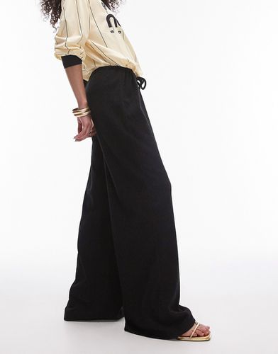 Pantalon droit casual avec lien de serrage - Topshop - Modalova