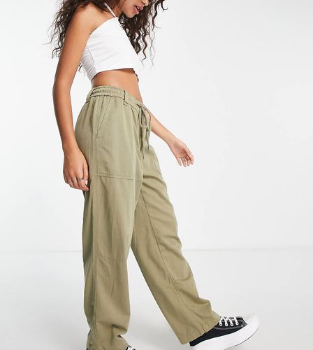 Pantalon ample - Kaki - Topshop Petite - Modalova