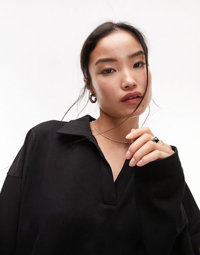 Premium - Polo basique oversize à manches longues - Topshop - Modalova