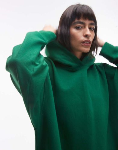 Premium - Sweat à capuche oversize - Vert - Topshop - Modalova