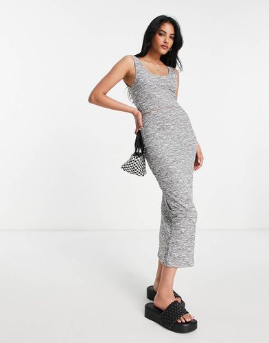 Robe mi-longue teinte par section à découpes - Noir et blanc - Topshop - Modalova