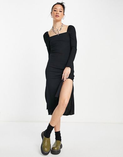 Robe mi-longue en jersey à encolure carrée - Topshop - Modalova