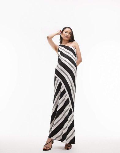 Robe longue asymétrique à rayures - Topshop - Modalova