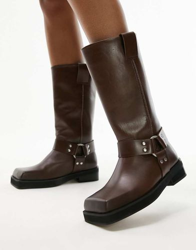 Ruby - Bottes de motard en cuir de qualité - Topshop - Modalova