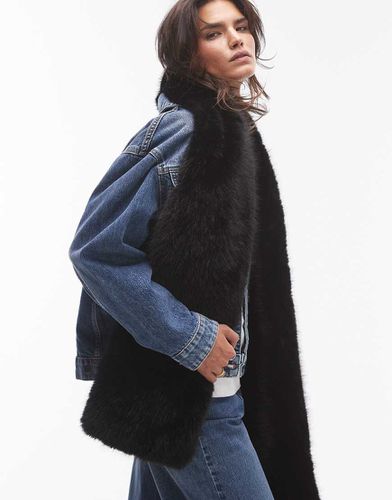 Sutton - Écharpe oversize en fausse fourrure - Topshop - Modalova