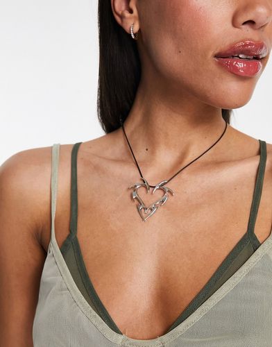 Collier cordon à pendentif caur façon tatouage - Tammy Girl - Modalova