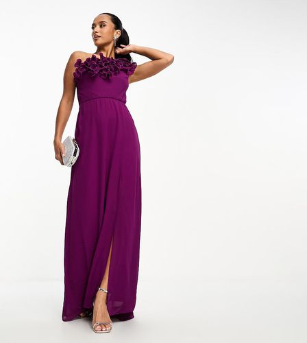 Robe asymétrique longue à volants - Baie - Tfnc Petite - Modalova