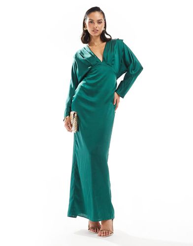 Robe longue avec haut style kimono - émeraude - Tfnc - Modalova