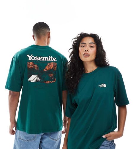 T-shirt oversize avec imprim carte postale Yosemite au dos - fonc - The North Face - Modalova